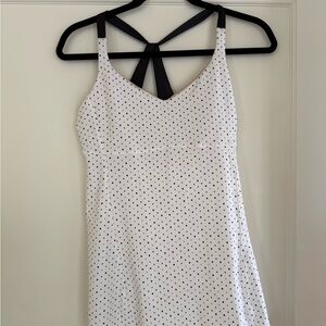 Lululemon Athletica White Top with Black Polka Dots